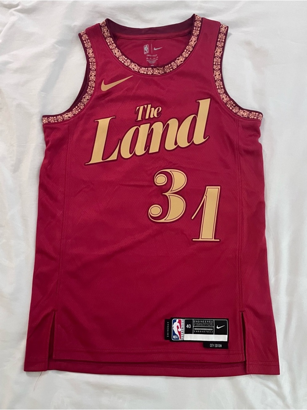 Jarrett Allen Nike Cleveland Cavs City Edition Swingman Jersey Men’s Small 40